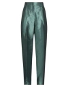 Emporio Armani Woman Pants Emerald Green Size 14 Polyester, Silk In Green