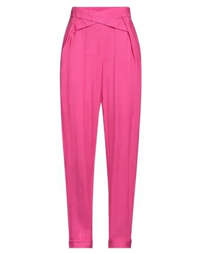 Emporio Armani Woman Pants Fuchsia Size 6 Viscose In Pink