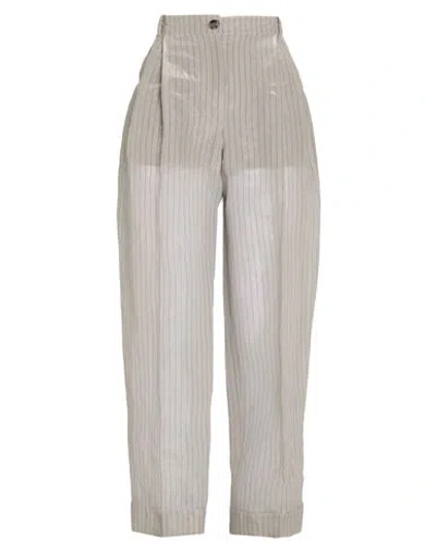 Emporio Armani Woman Pants Grey Size 10 Polyester, Silk In Gray