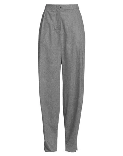 EMPORIO ARMANI EMPORIO ARMANI WOMAN PANTS GREY SIZE 12 VIRGIN WOOL, CASHMERE, ELASTANE