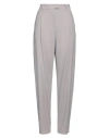 Emporio Armani Woman Pants Light Grey Size 14 Virgin Wool, Elastane In Grey