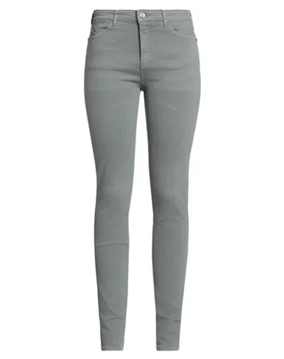 Emporio Armani Woman Pants Grey Size 32 Viscose, Cotton, Lyocell, Polyester, Elastane In Gray