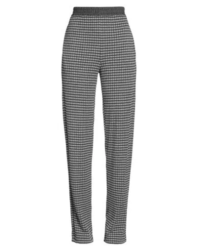 Emporio Armani Woman Pants Grey Size 8 Viscose, Polyamide, Polyester, Elastane, Virgin Wool