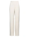 Emporio Armani Woman Pants Ivory Size 12 Viscose In White
