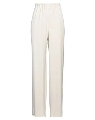 Emporio Armani Woman Pants Ivory Size 12 Viscose In White