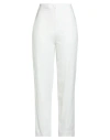 Emporio Armani Woman Pants Ivory Size 16 Viscose, Elastane In White