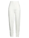 Emporio Armani Woman Pants Ivory Size L Cotton In White