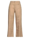 Emporio Armani Woman Pants Khaki Size 27 Linen In Beige