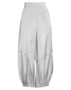 Emporio Armani Woman Pants Light Grey Size 12 Viscose, Silk