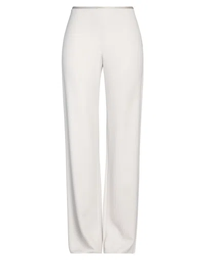 Emporio Armani Woman Pants Light Grey Size 12 Viscose, Acetate, Elastane
