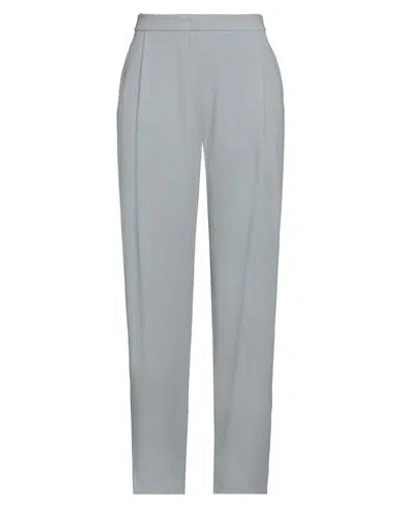 Emporio Armani Woman Pants Light Grey Size 12 Virgin Wool, Elastane