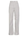Emporio Armani Woman Pants Light Grey Size 31 Cotton, Elastane In Gray
