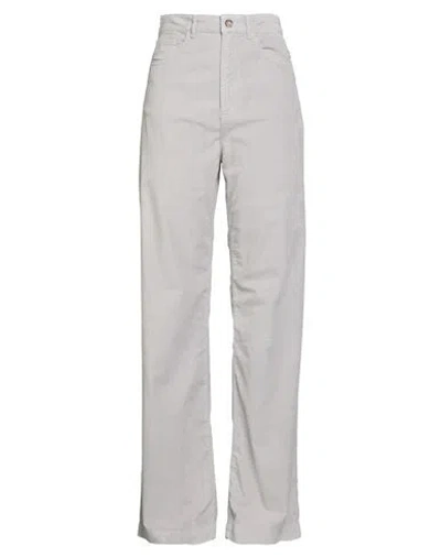 Emporio Armani Woman Pants Light Grey Size 31 Cotton, Elastane In Gray