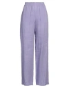 Emporio Armani Woman Pants Light Purple Size 6 Linen