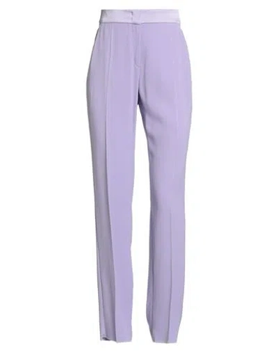 Emporio Armani Woman Pants Lilac Size 4 Acetate, Viscose, Polyester, Wool In Purple