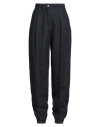 Emporio Armani Woman Pants Midnight Blue Size 10 Cotton In Black