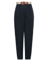Emporio Armani Woman Pants Midnight Blue Size 12 Lyocell, Linen