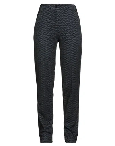 Emporio Armani Woman Pants Midnight Blue Size 12 Polyamide, Acrylic, Wool In Gray