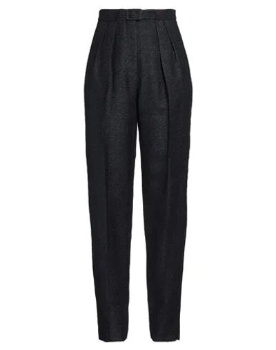 Emporio Armani Woman Pants Midnight Blue Size 14 Viscose, Wool, Silk