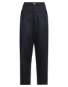Emporio Armani Woman Pants Midnight Blue Size 32 Linen