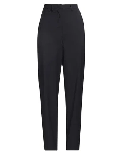 Emporio Armani Woman Pants Midnight Blue Size 6 Virgin Wool In Black