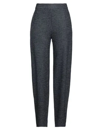 Emporio Armani Woman Pants Midnight Blue Size 8 Cotton, Wool, Acrylic