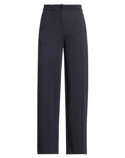 Emporio Armani Woman Pants Midnight Blue Size 8 Polyester In Brown