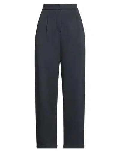 Emporio Armani Woman Pants Midnight Blue Size S Cotton