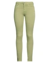 Emporio Armani Woman Pants Military Green Size 31 Cotton, Viscose, Elastane In Green