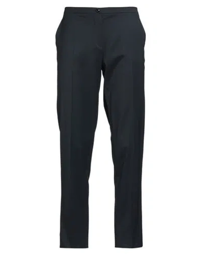 Emporio Armani Woman Pants Navy Size 14 Virgin Wool, Elastane In Blue