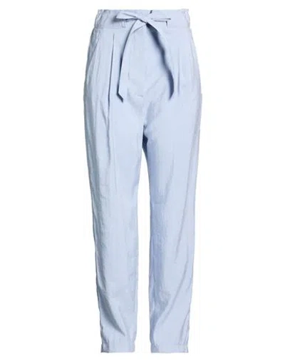 Emporio Armani Woman Pants Pastel Blue Size 6 Modal, Polyester