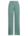 Emporio Armani Woman Pants Sage Green Size 12 Linen In Sage Green