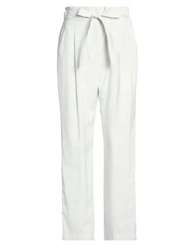 Emporio Armani Woman Pants Sage Green Size 4 Modal, Polyester In White