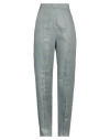Emporio Armani Woman Pants Sage Green Size 6 Linen In Sage Green