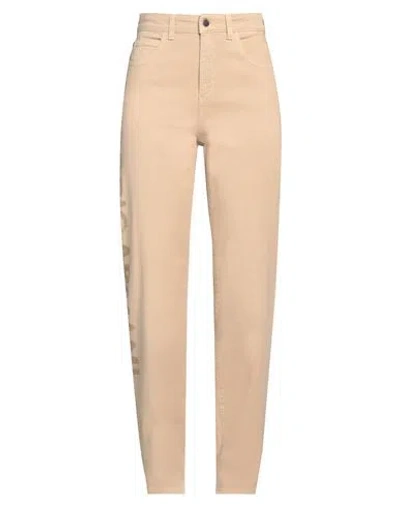 Emporio Armani Woman Pants Sand Size 27 Cotton, Elastane In Beige