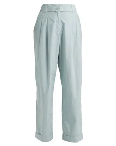 Emporio Armani Woman Pants Sky Blue Size 12 Cotton