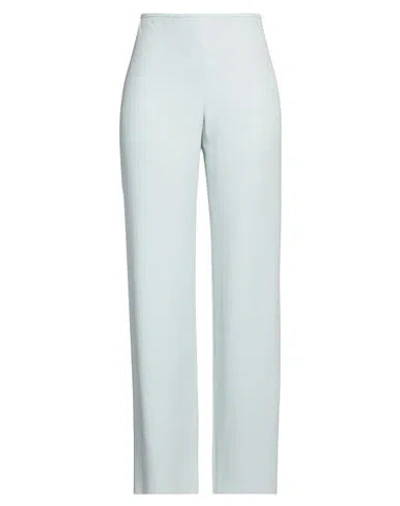 Emporio Armani Woman Pants Sky Blue Size 12 Viscose, Acetate, Elastane In Grey