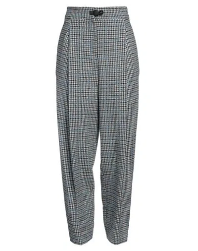 Emporio Armani Woman Pants Sky Blue Size 14 Virgin Wool, Polyamide