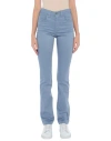 Emporio Armani Woman Pants Sky Blue Size 24 Lyocell, Cotton, Elastane