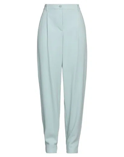 Emporio Armani Woman Pants Sky Blue Size 8 Viscose, Acetate, Elastane