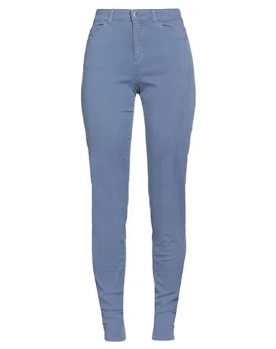 Emporio Armani Woman Pants Slate Blue Size 27 Cotton, Viscose, Elastane