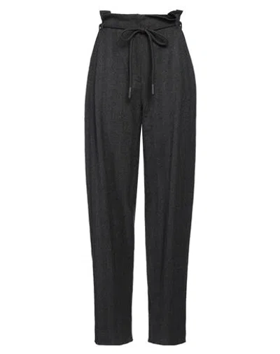 Emporio Armani Woman Pants Steel Grey Size 12 Virgin Wool