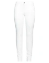 Emporio Armani Woman Pants White Size 24 Cotton, Viscose, Elastane