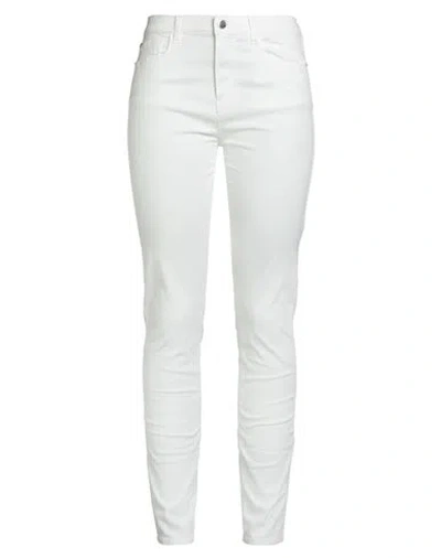 Emporio Armani Woman Pants White Size 32 Cotton, Viscose, Elastane