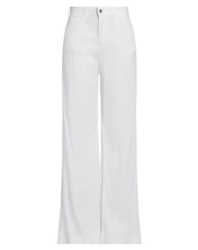Emporio Armani Woman Pants White Size 32 Linen