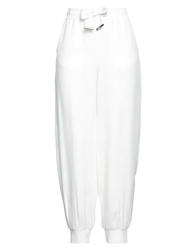 Emporio Armani Woman Pants White Size 6 Viscose, Polyester, Polyamide, Elastane