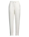 Emporio Armani Woman Pants Ivory Size L Cotton In White