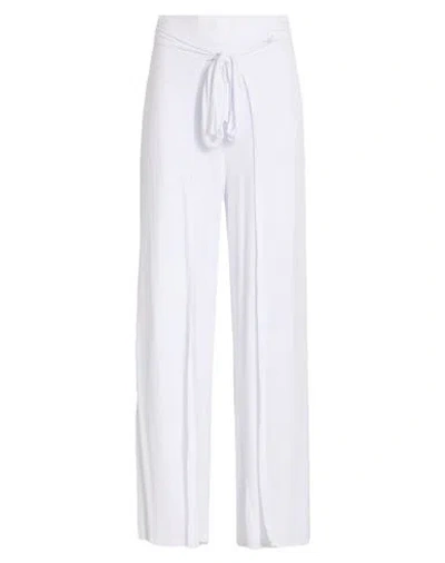 Emporio Armani Woman Pants White Size L Viscose, Elastane