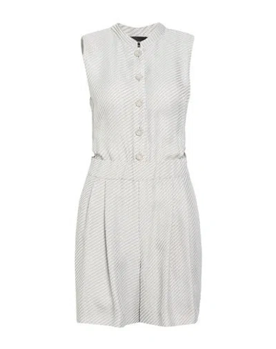 Emporio Armani Woman Playsuit Light Grey Size 10 Viscose, Cotton In White