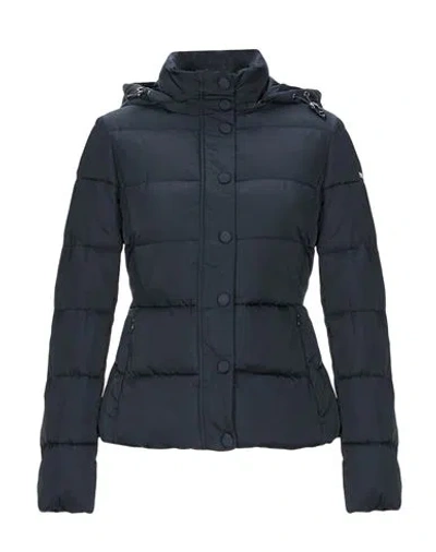 Emporio Armani Woman Puffer Midnight Blue Size 10 Polyester